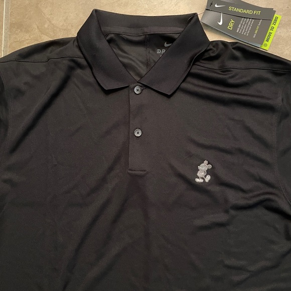 Nike Dri-Fit Disney Parks Excl. Black Golf Polo - Picture 2 of 9